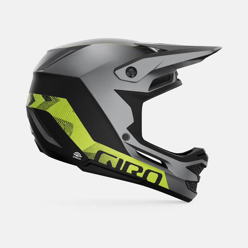 Giro Insurgent Spherical Full Face Helmet - Matt Black-Ano Lime - 2023
