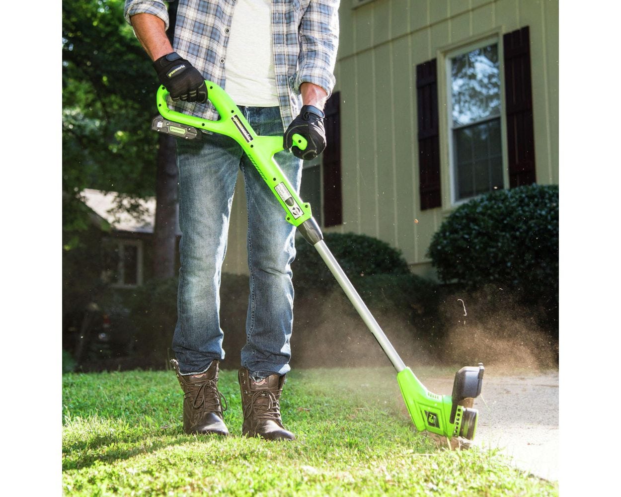 24V 10-Inch Cordless String Trimmer | Greenworks Tools