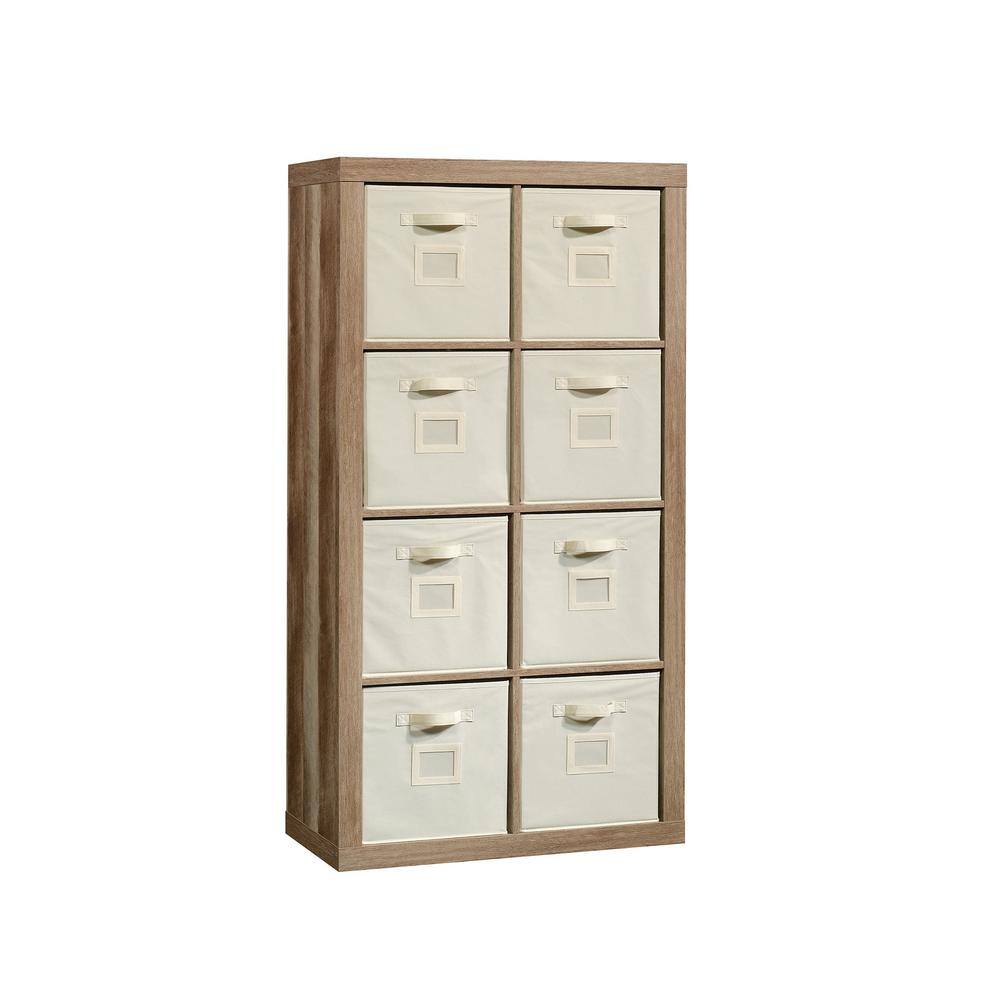 SAUDER Stow-Away Lintel Oak 8-Cube Organizer 421965