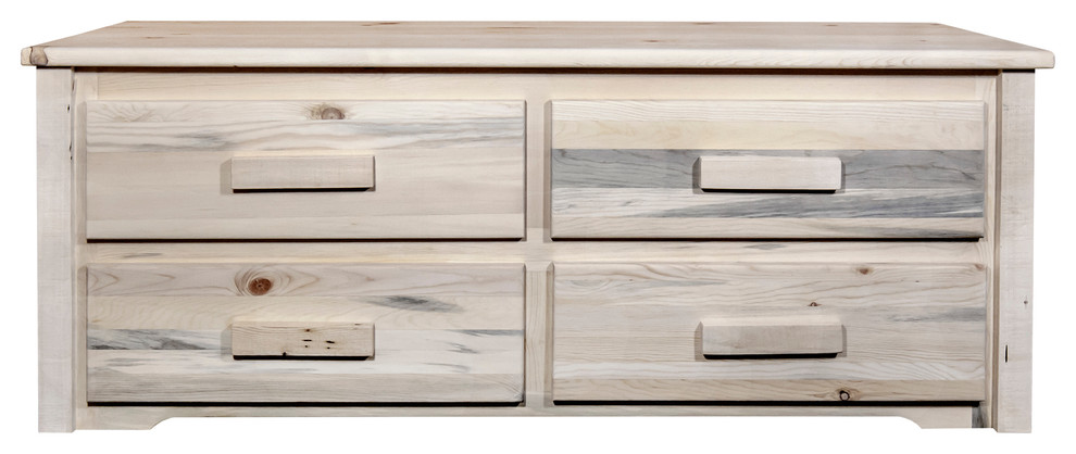 Homestead Collection 4 Drawer Sitting Chest   Rustic   Accent Chests And Cabinets   by Montana Woodworks  Houzz