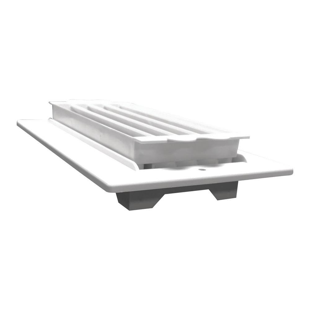 8 in. x 4 in. Plastic 1-Way Ceiling Register White RGC841