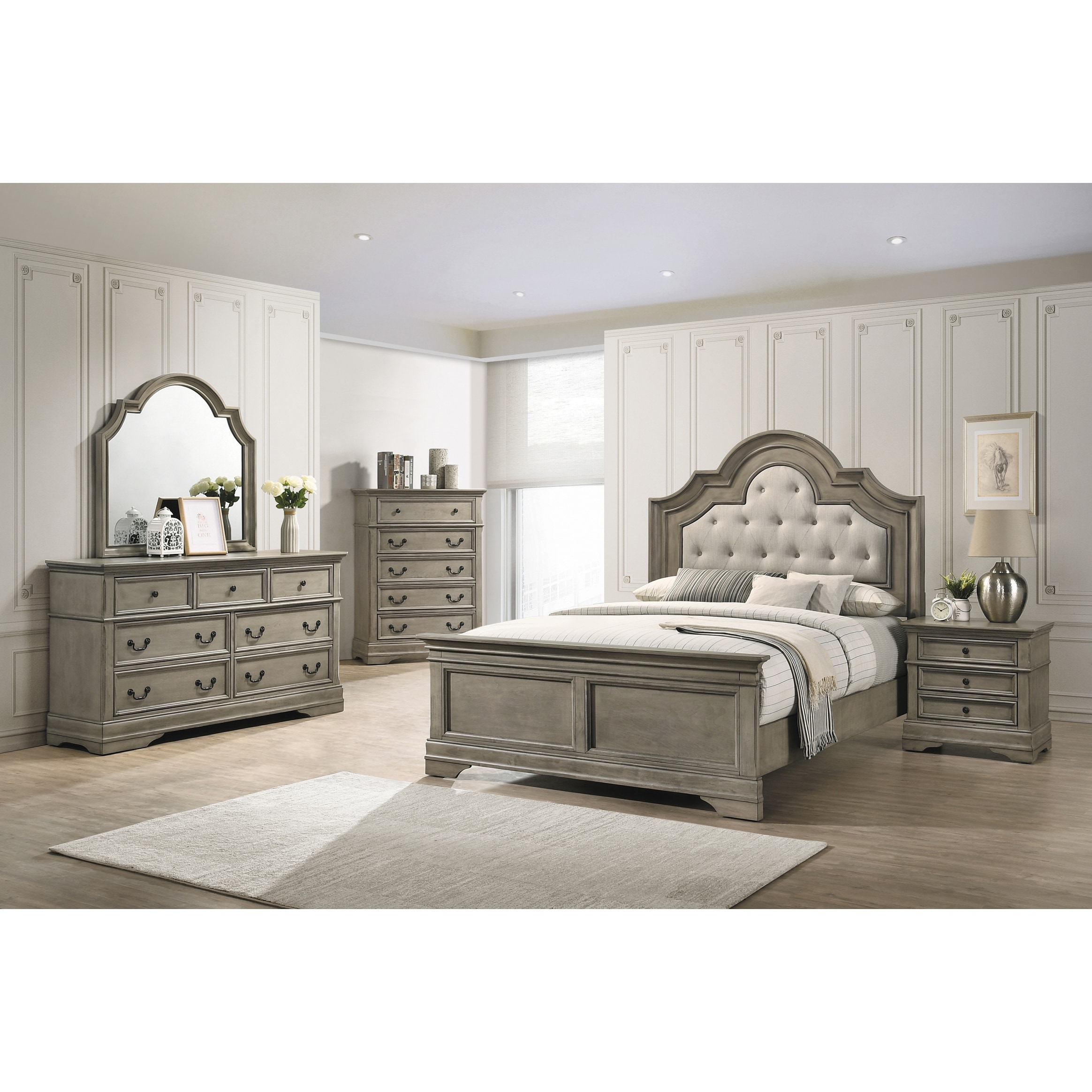 Galahad Wheat 4-piece Bedroom Set - - 36045687