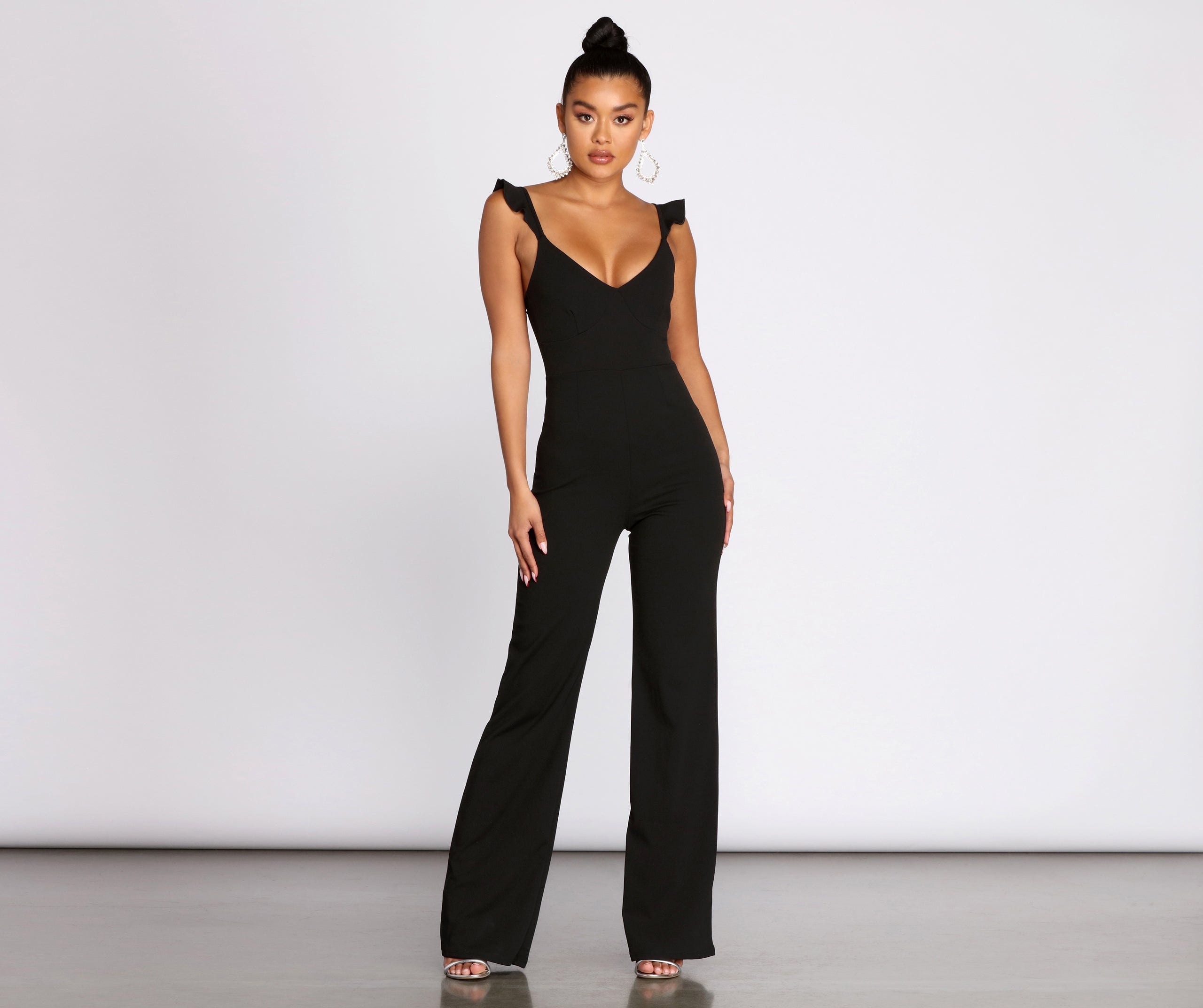 Ruffle Mode Sleek Jumpsuit