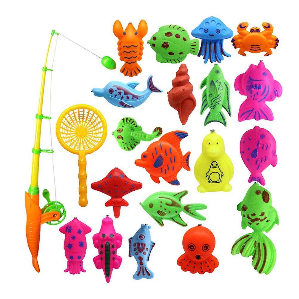 22pcs Water Toys For Toddlers Baby Magnetic Fishing Game Toys Outdoor Pool Toys