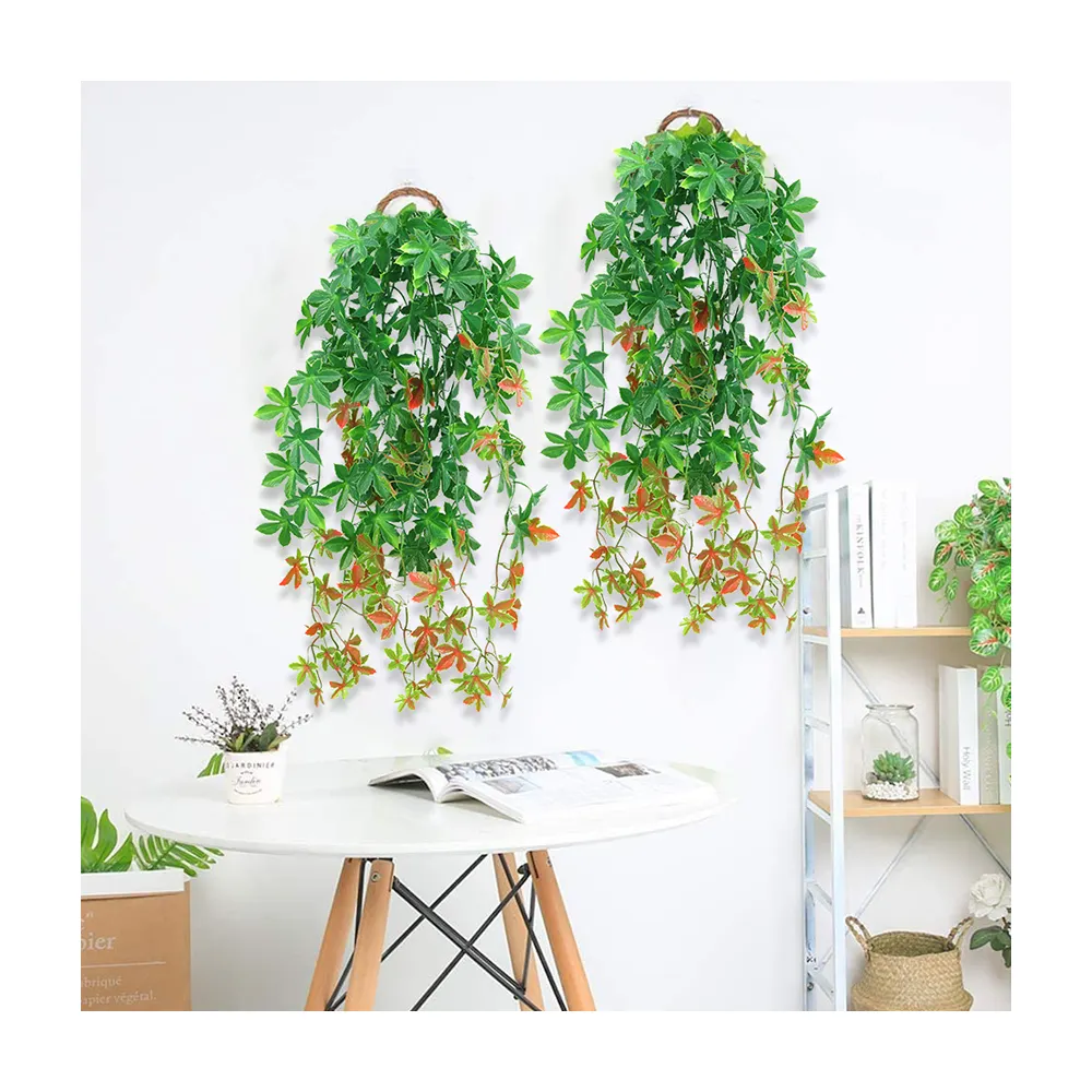 CTT 3 9 Anti uv Garden Supplies PE Hanging Green Plant Artificial Foliage Ivy Vine Leaves for Home Decorative