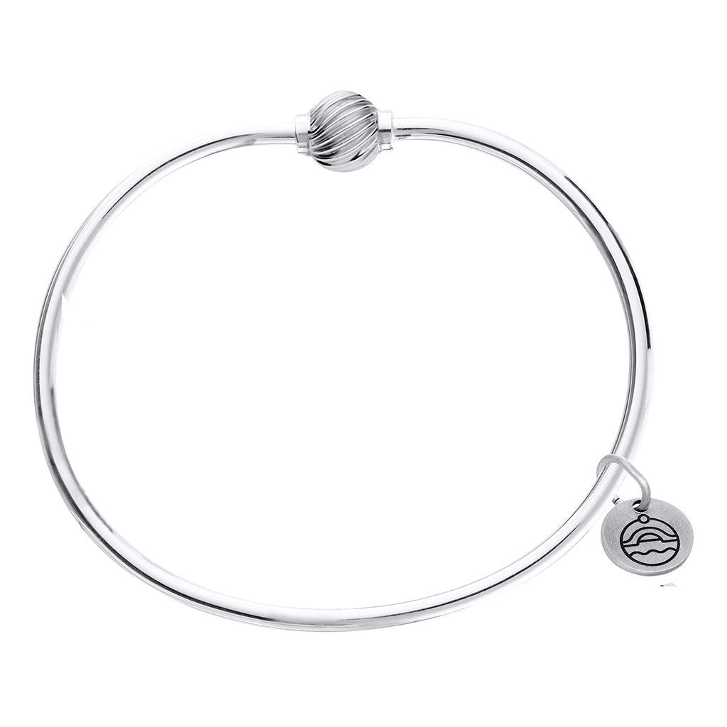 LeStage® Cape Cod  Swirl Beaded Bangle in Sterling Silver