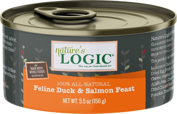 Nature's Logic Feline Duck and Salmon Recipe Grain-Free Canned Cat Food