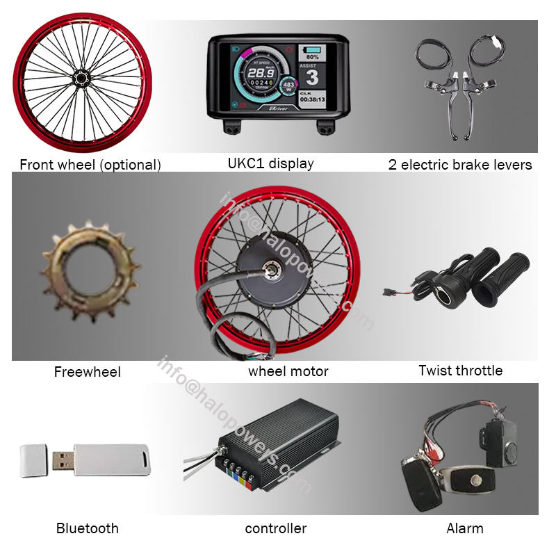 High power motor kit e bike conversion 72v 5000w electric cycle kit e bike conversion kit with battery optional