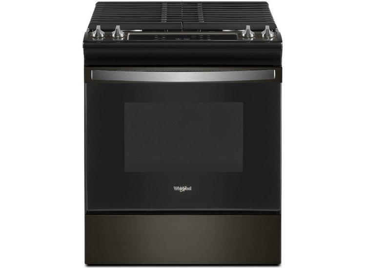 Whirlpool ADA 5 Cu. Ft. Black Stainless Steel Gas Range With Frozen Bake Technology