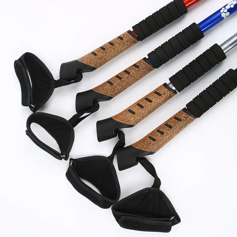 Hiking Trekking Ergonomic Portable Multifunctional Collapsible Poles Walking Sticks