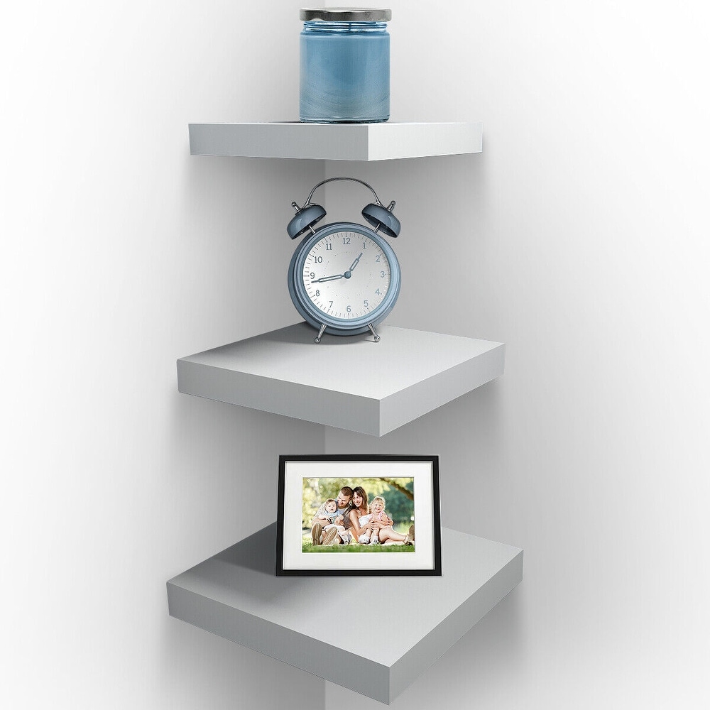 Square Wall Mount Corner Floating Shelves