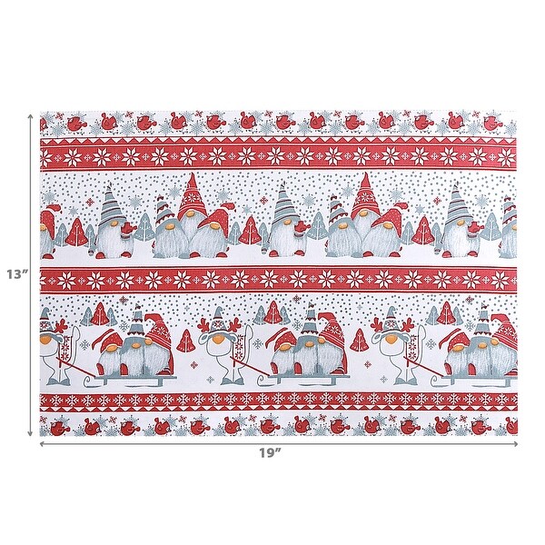 Cotton Fused Placemat Gnome Trio