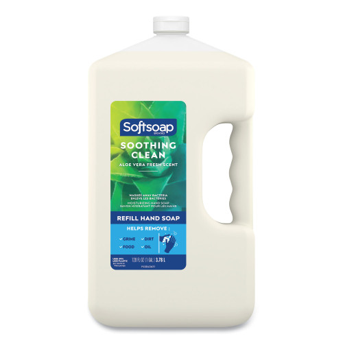 Softsoap Liquid Hand Soap Refill with Aloe， Aloe Vera Fresh Scent， 1 gal Refill Bottle (01900EA)