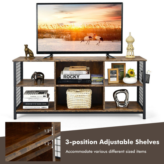 Costway 42756398 Mid Century Wooden TV Stand with ...