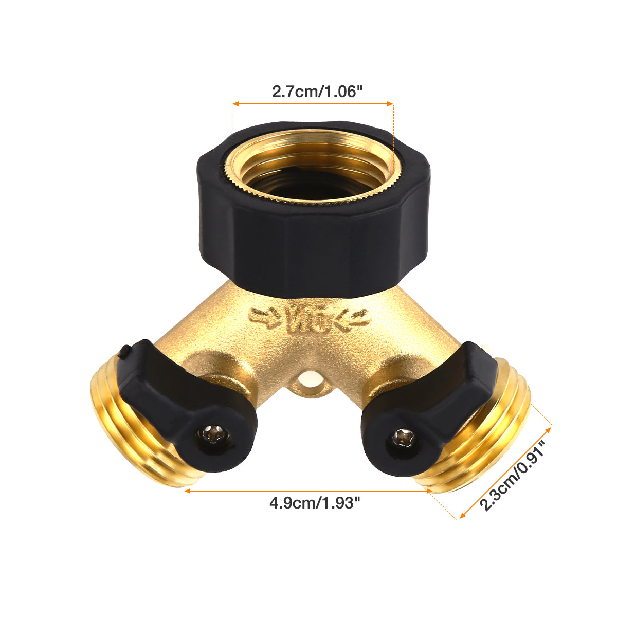 Garden Hose Splitter Adapter 2 Way Tap Hose Connector Water Faucet Distributor