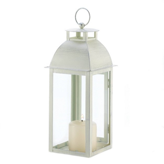 Metal Outdoor Lantern Distressed Ivory Zingz amp Thingz