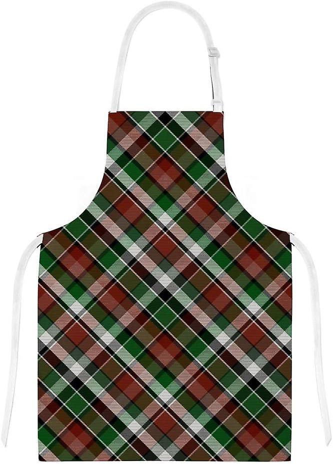 Kitchen Oven Mitts Glove Potholder Apron 3pcs Set Green Red Tartan Non Slip Heat Resistant Mitts For Baking Cooking Bbq