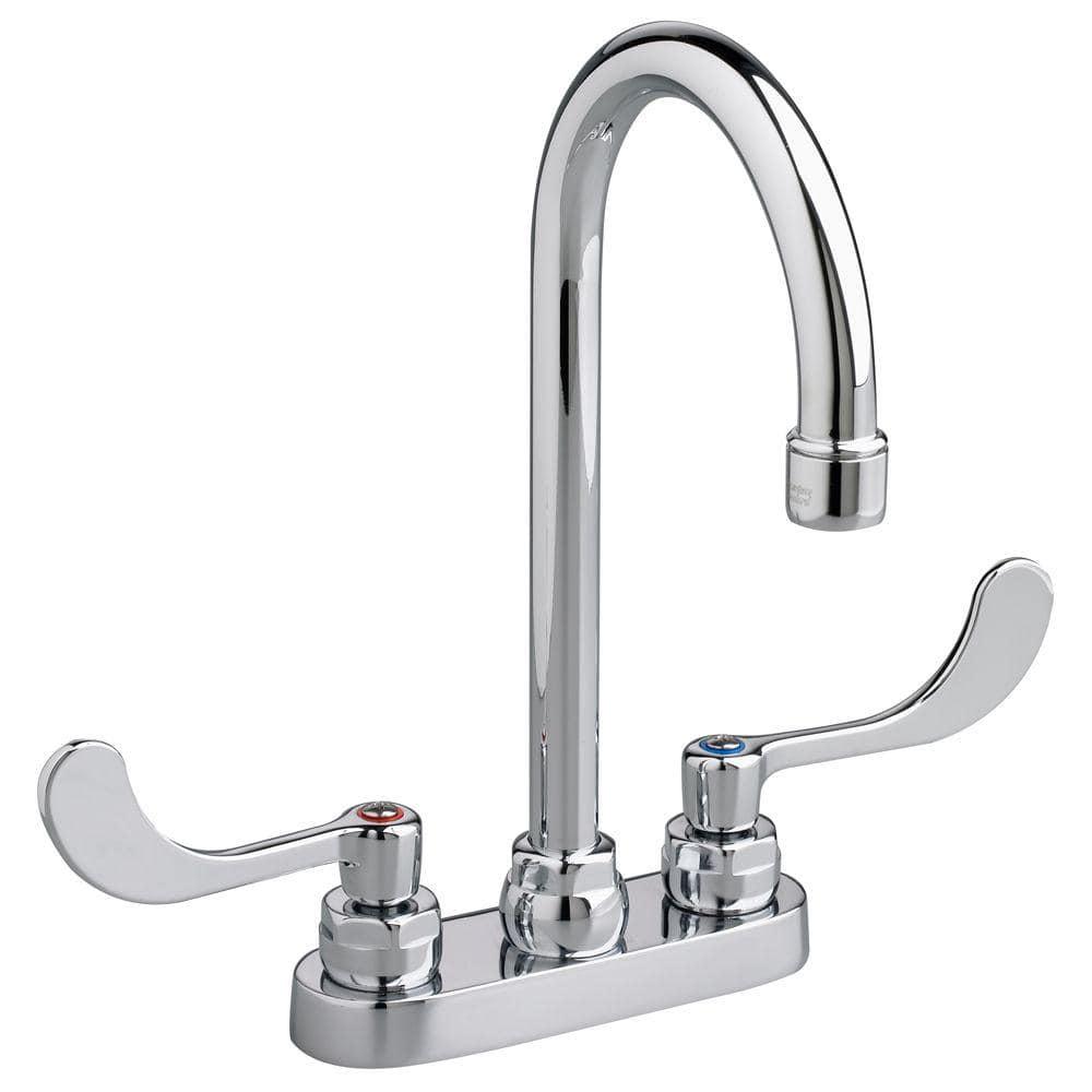 American Standard Monterrey 4 in Centerset 2Handle 05 GPM Gooseneck Bath Faucet with Vandal Resistant Lever Handles in Polished Chrome