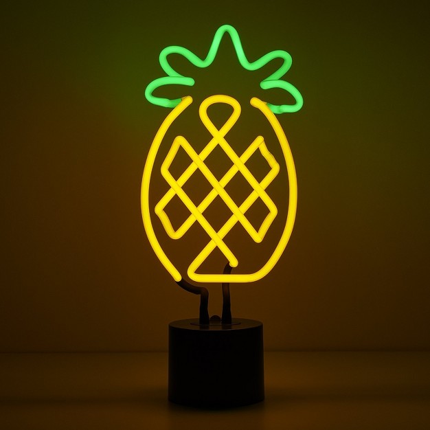 Amped amp Co Pineapple Neon Desk Light Yellow And Green