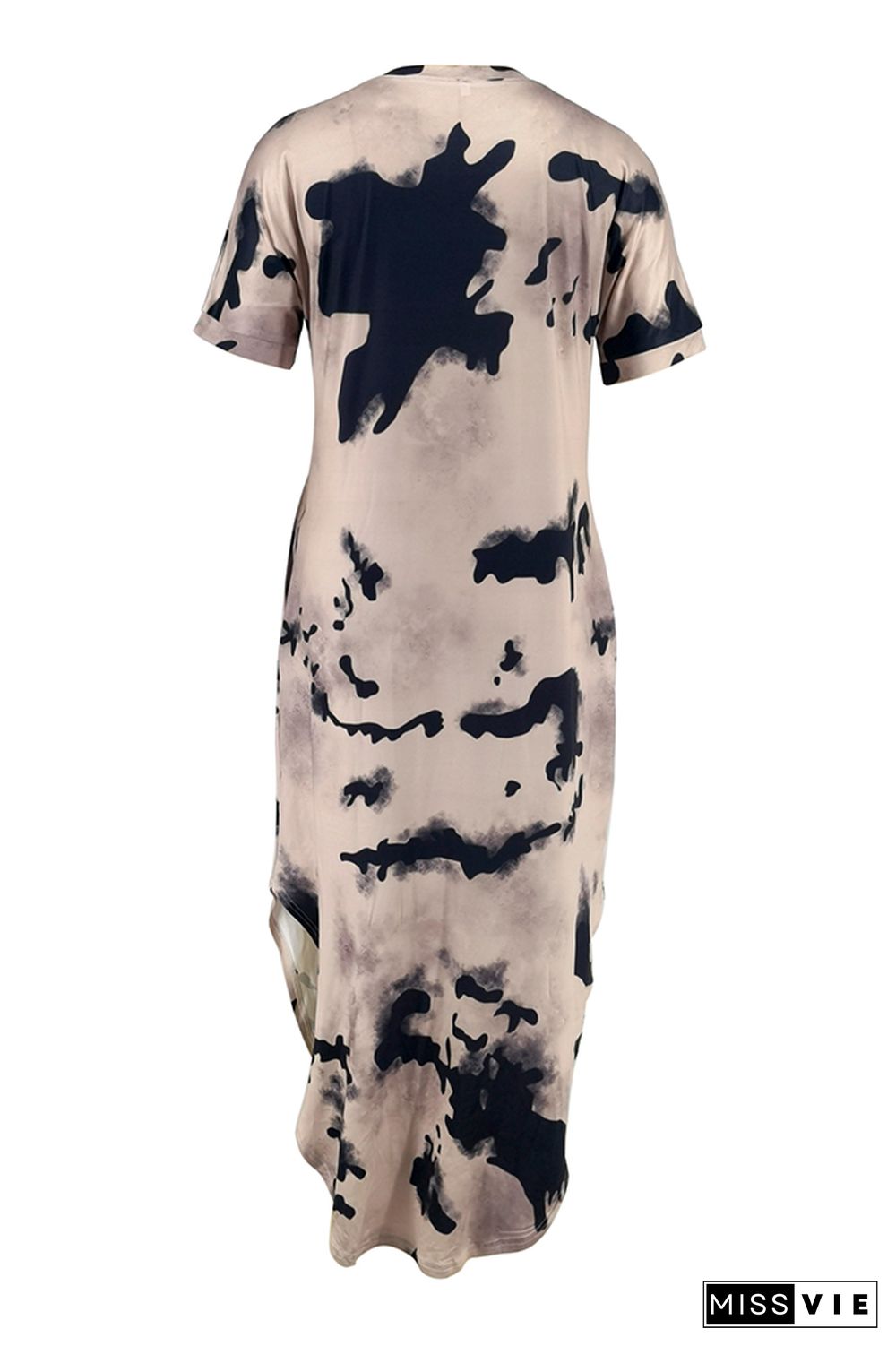 Tie Dye Printed Split Pocket Maxi Dress