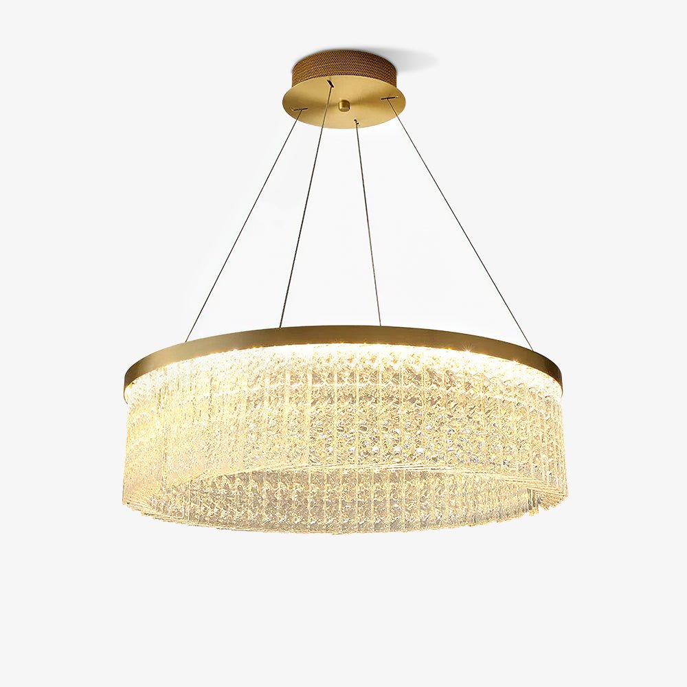 Round Halo Crystal Chandelier