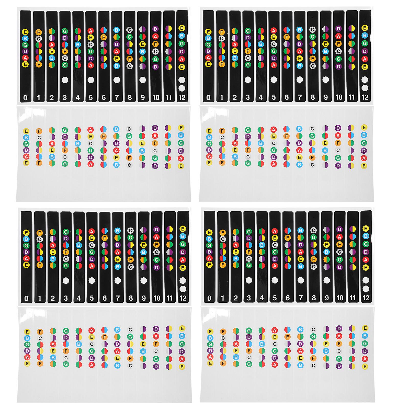 10pcs Practical Electric Guitar Note Stickers Sound Name Stickers For Learner