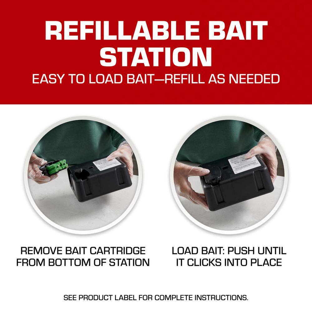 TOMCAT Rat and Mouse Killer Child and Dog Resistant Refillable Station 1 Station with 15 Baits 037091005