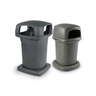 Toter 45 Gal. Grey Open Side Dome Top Trash Can 840GK-01GST