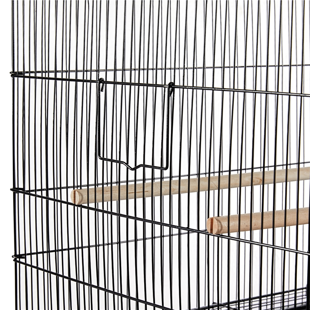 Yaheetech 30.5 inch Rectangle Breeding Flight Parakeet Bird Cage with Slide-Out Tray for Finches Budgies Cockatiels， Black