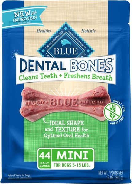 Blue Buffalo Dental Bones Mini All Natural Rawhide-Free Dental Dog Treats