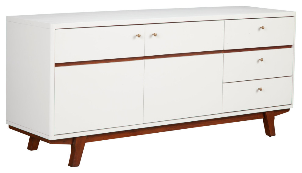 Dakota TV Console   Midcentury   Entertainment Centers And Tv Stands   by Alpine Furniture  Inc  Houzz