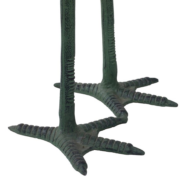 Set Of 2 Aluminum Coastal Cranes Garden Sculpture Green Olivia amp May