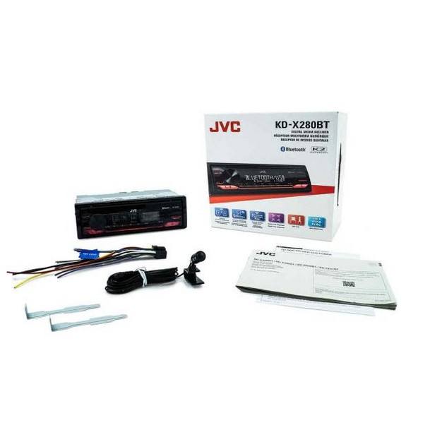 Jvc Kd x280bt Digital Media Receiver Featuring Bluetooth Usb 13 band Eq Jvc Remote App Compatibility