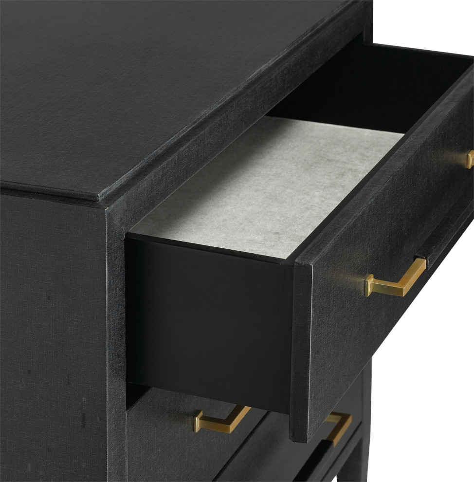 Verona Black Chest   Transitional   Accent Chests And Cabinets   by Sideboards and Things  Houzz