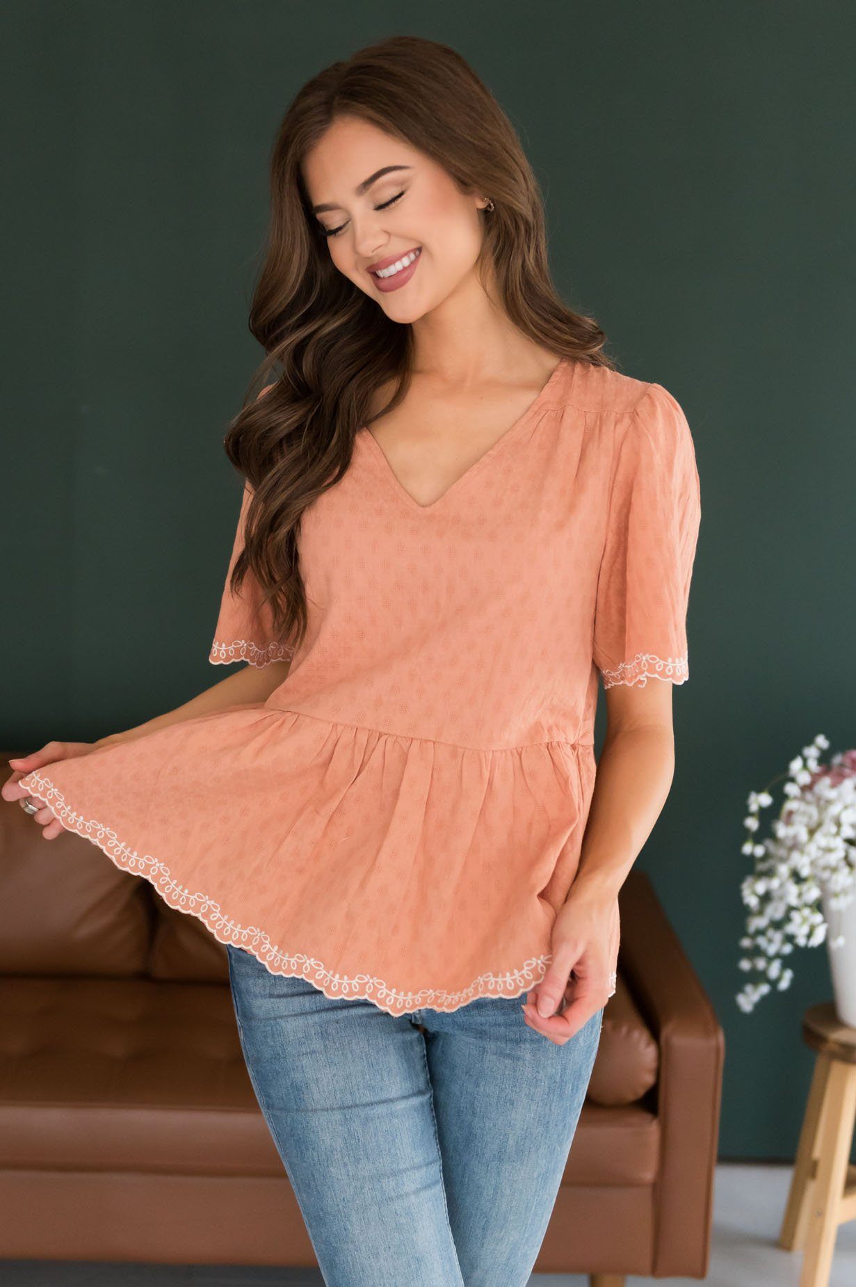 All Is Well Modest Babydoll Top