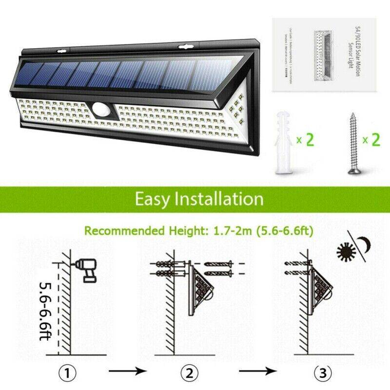 118LED Waterproof Solar Power PIR Motion Sensor Wall Light Garden Security Lamp Outdoor Garden Lighting