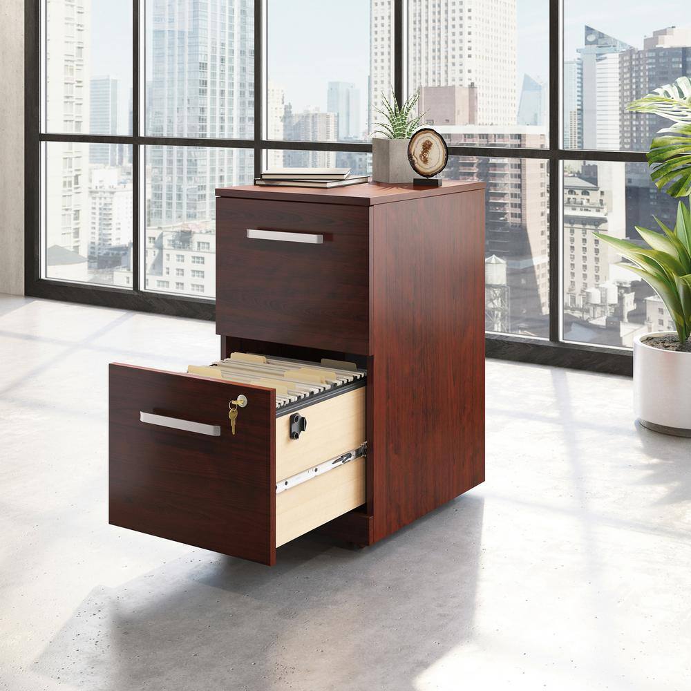 Affirm Classic Cherry Decorative Lateral File Cabinet with Hidden Casters (Comes Assembled) 426269