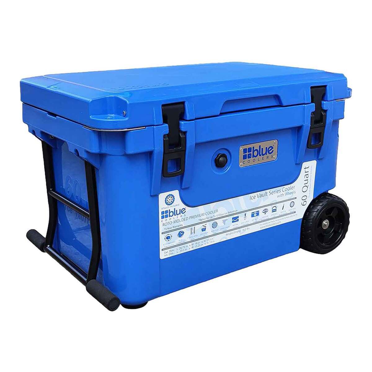 Blue Coolers Ice Vault 60 Wheeled Cooler  Trademark Blue