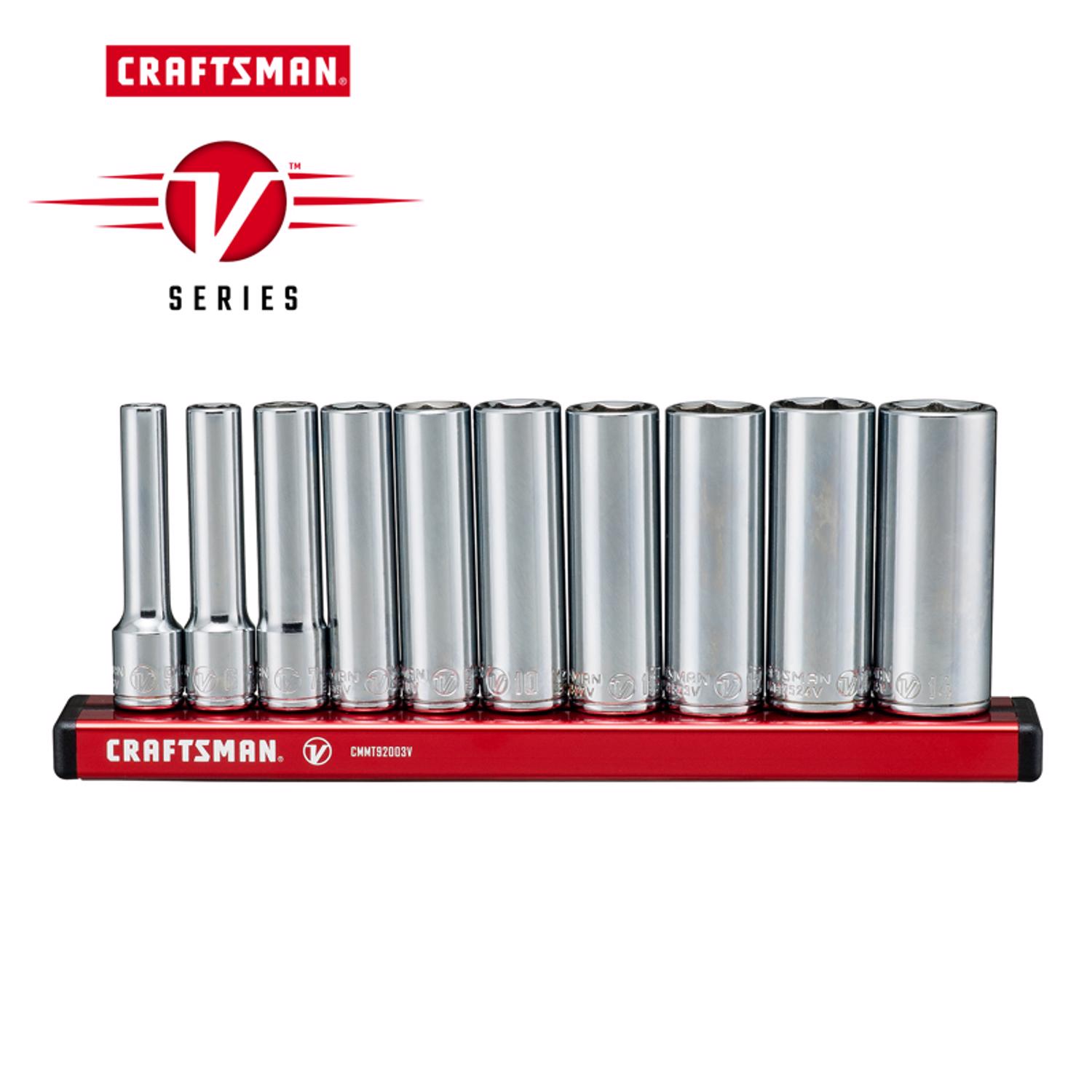 Craftsman V-Series 1/4 in. drive Metric 6 Point Deep Socket Set 10 pc