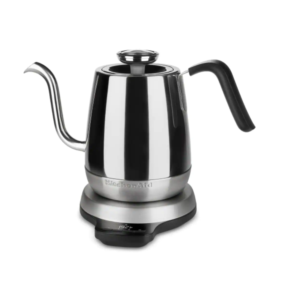 KitchenAid Precision 4.25-Cup Gooseneck Stainless Steel Electric Kettle with Alarm