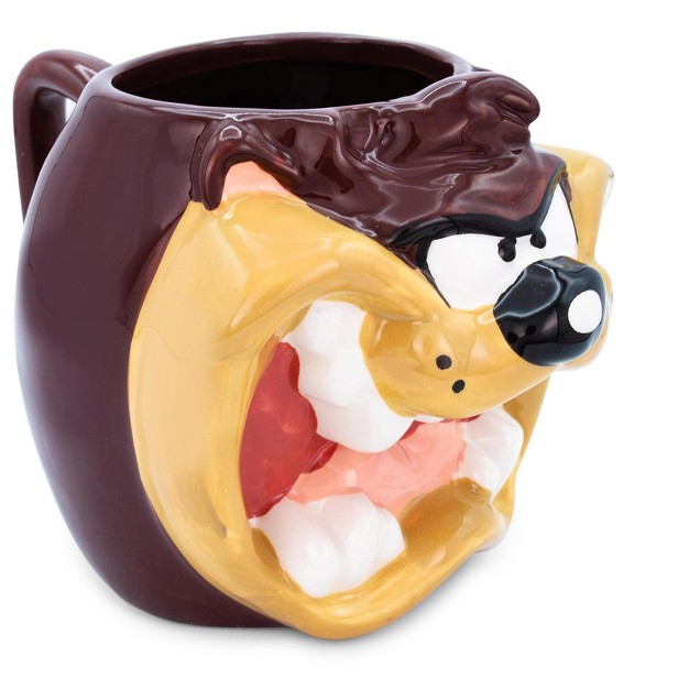 Silver Buffalo Looney Tunes Taz Sculpted Ceramic Mug Holds 24 Ounces