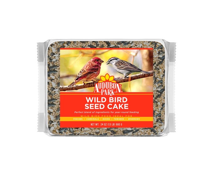 Audubon Park Wild Bird Seed Cake Wild Bird Food， 24 oz. Cake