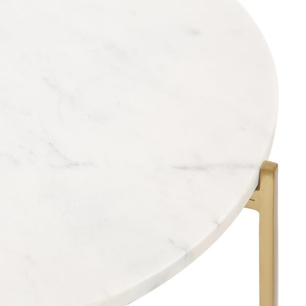 Kate and Laurel Lavish Marble Side Table