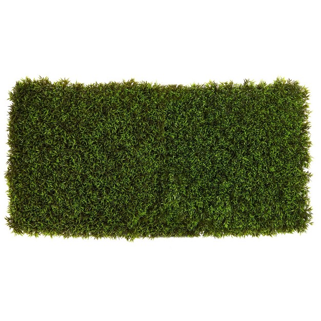 Nearly Natural 20-in Mini Pordocarpus Artificial Wall Mat (indoor/outdoor) (set Of 2)