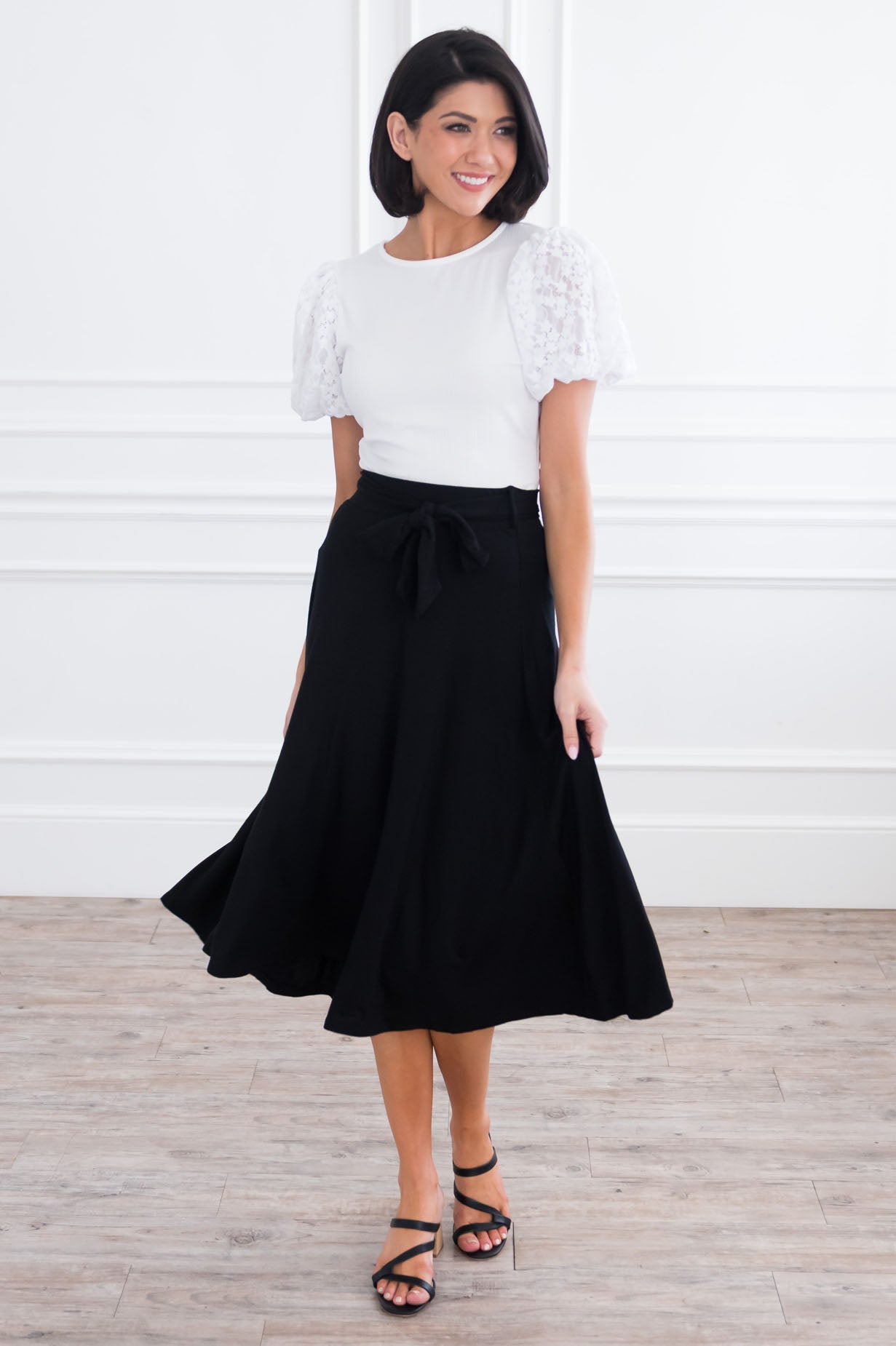 Autumn is calling Modest Tie Waist Skirt