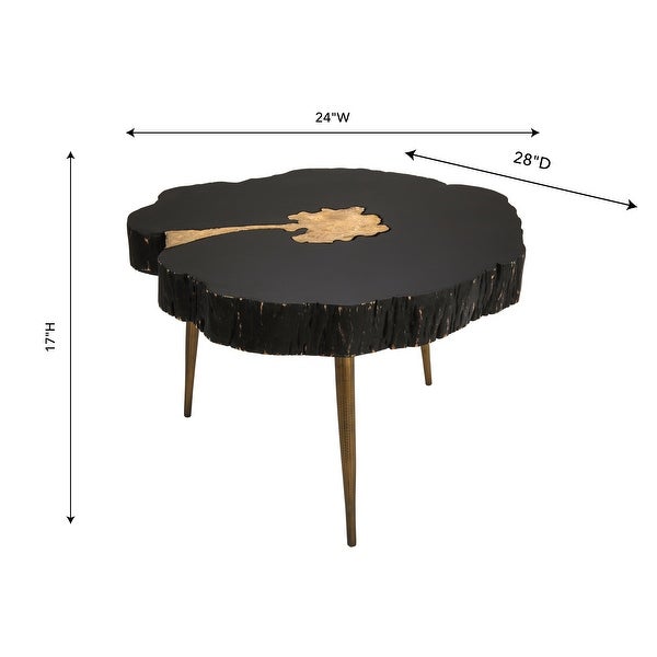 Timber Black and Brass Cocktail Table