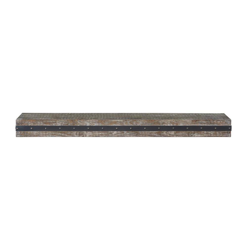 Pearl Mantels 5 ft. Gristmill Finish Cap-Shelf Mantel RPS6036563D