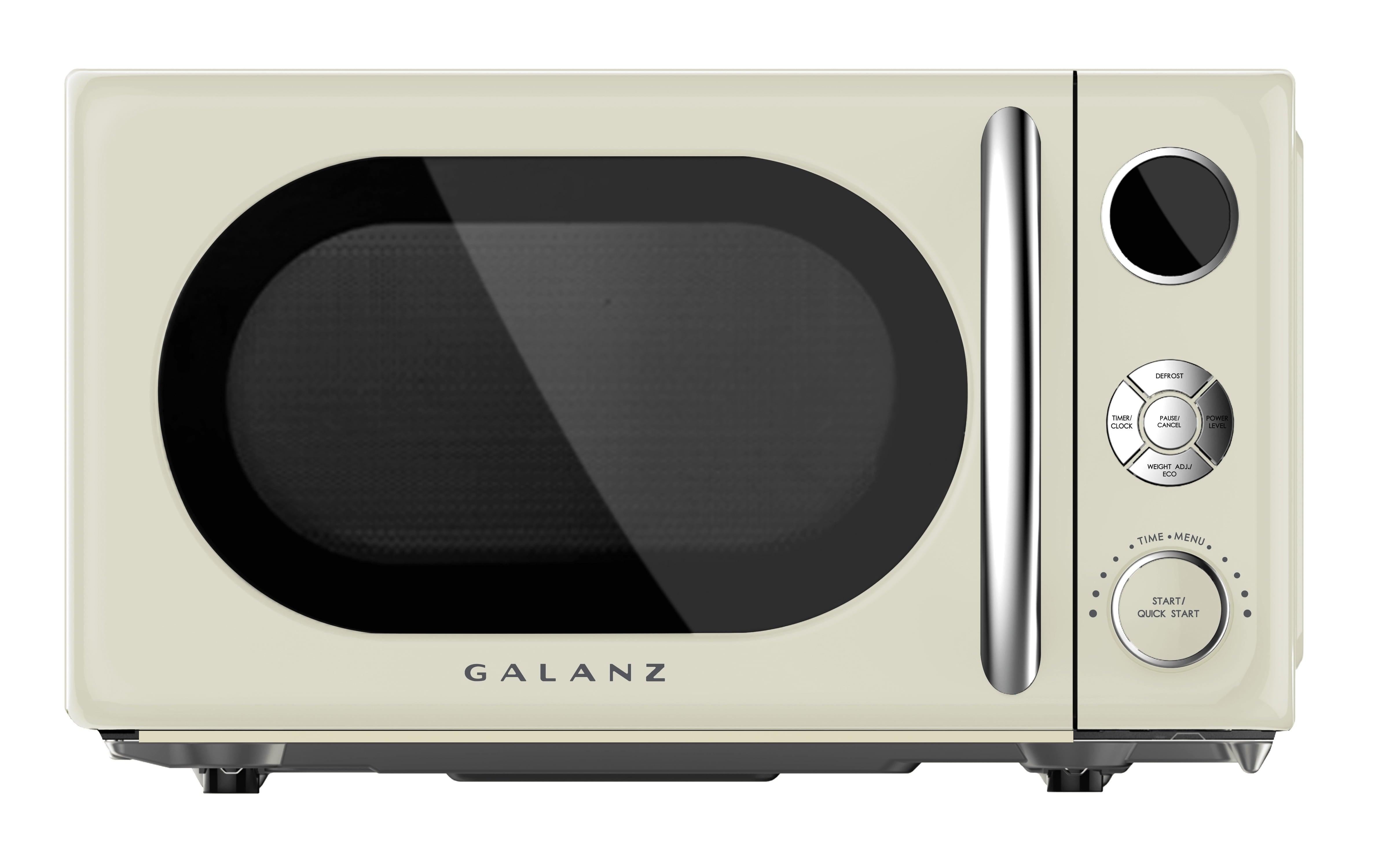 Galanz 0.7 Cu. ft. Retro Countertop Microwave Oven, 700 Watts, Cream Color