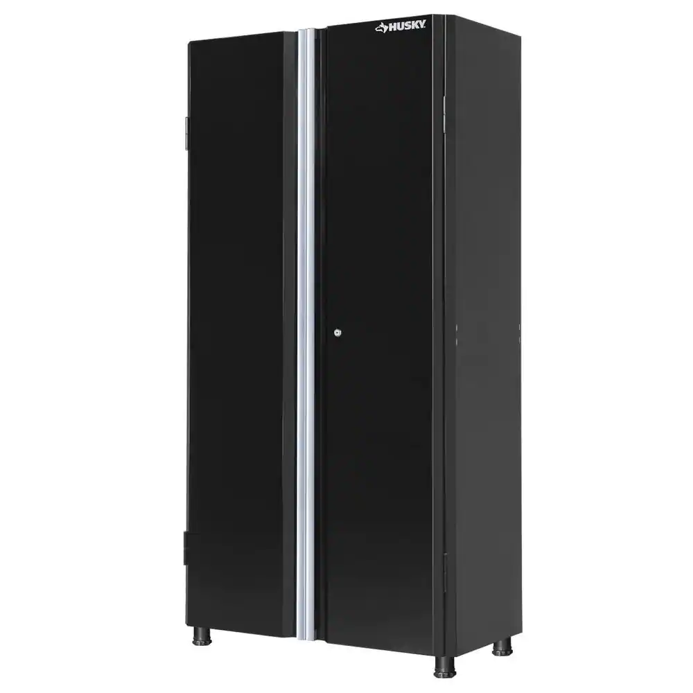 Husky G3602T-US Ready-to-Assemble 24-Gauge Steel Freestanding Garage Cabinet in Black (36 in. W x 72 in. H x 18 in. D)