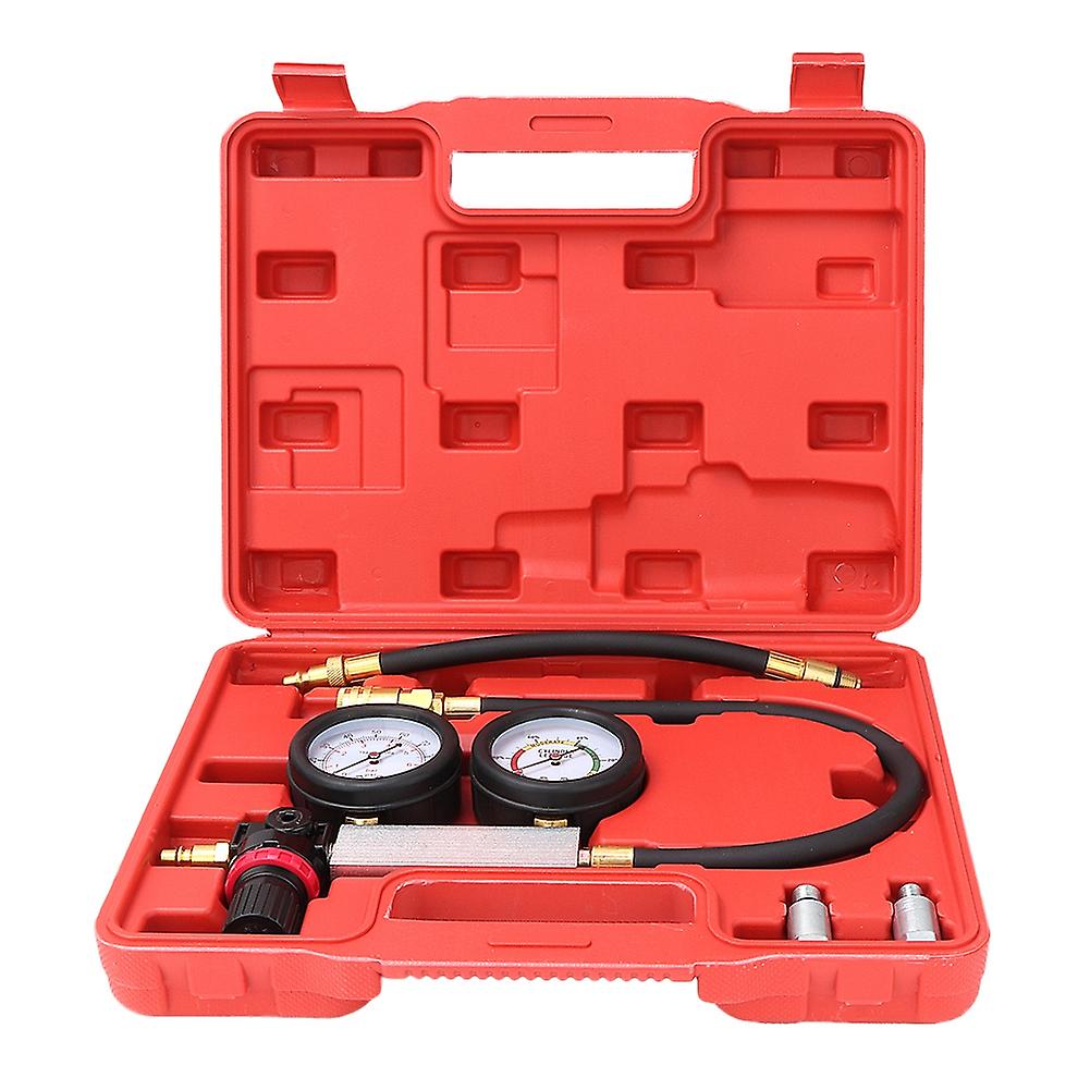 Cylinder Leakage Detector Engine Pressure Tester Leakdown Compression Gauges Tool Kit